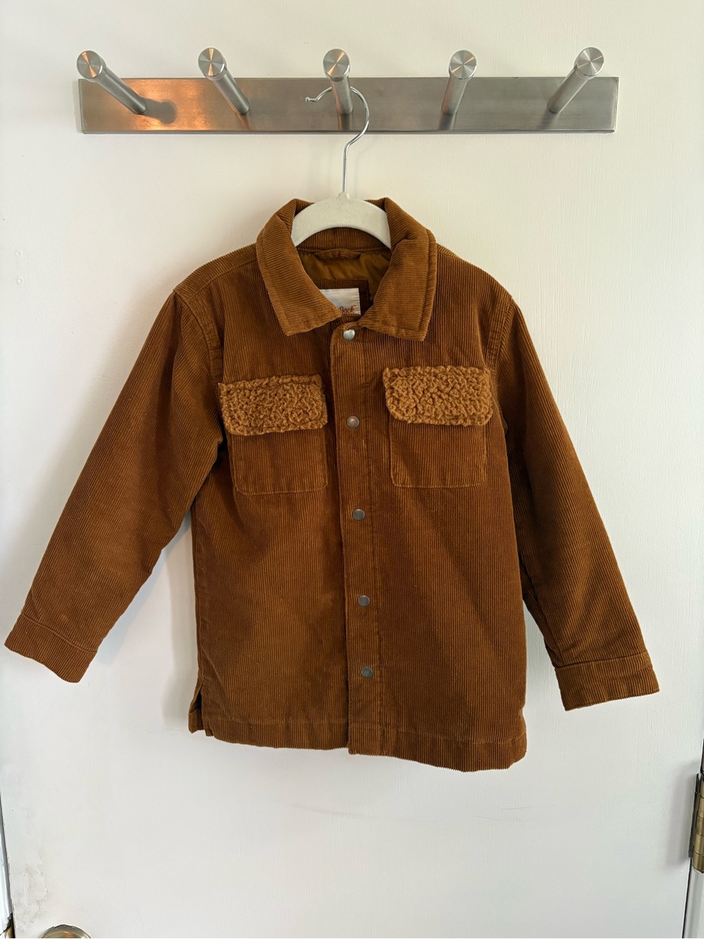 Cat & Jack Kids' Corduroy Sherpa-Trim Jacket - Brown